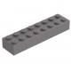 LEGO kocka 2x8, sötétszürke (3007)